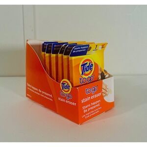 Tide To Go Stain Eraser 6-Pack Portable Stain Remover Individual Travel Packs